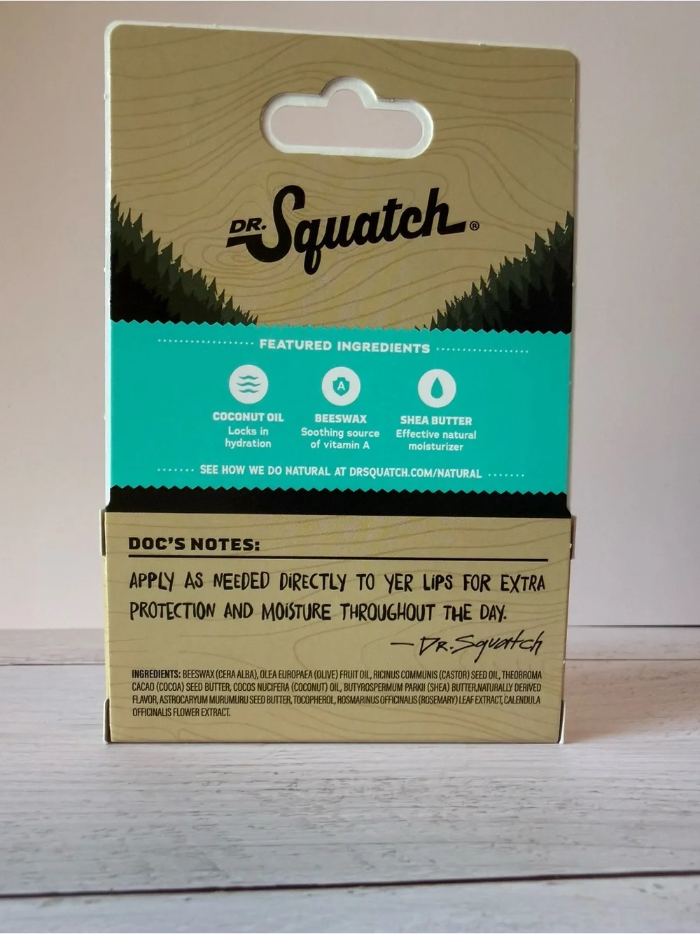 Dr. Squatch Moisturizing Lip Balm Coconut Cove. QTY:4